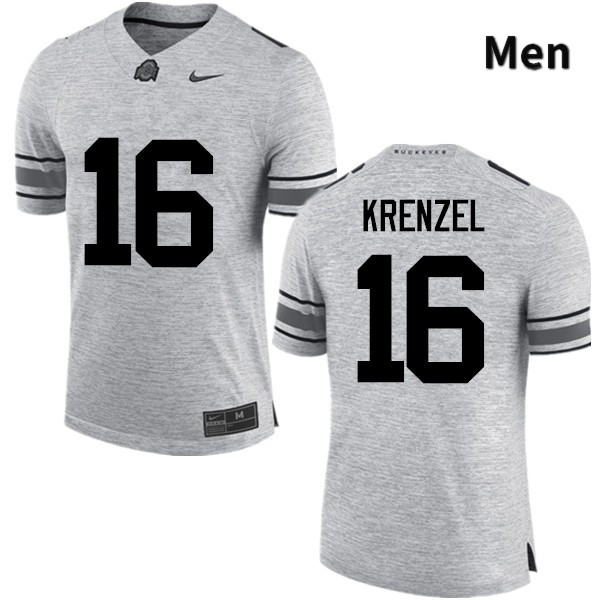 Ohio State Buckeyes Craig Krenzel Men's #16 Gray Game Stitched College Football Jersey